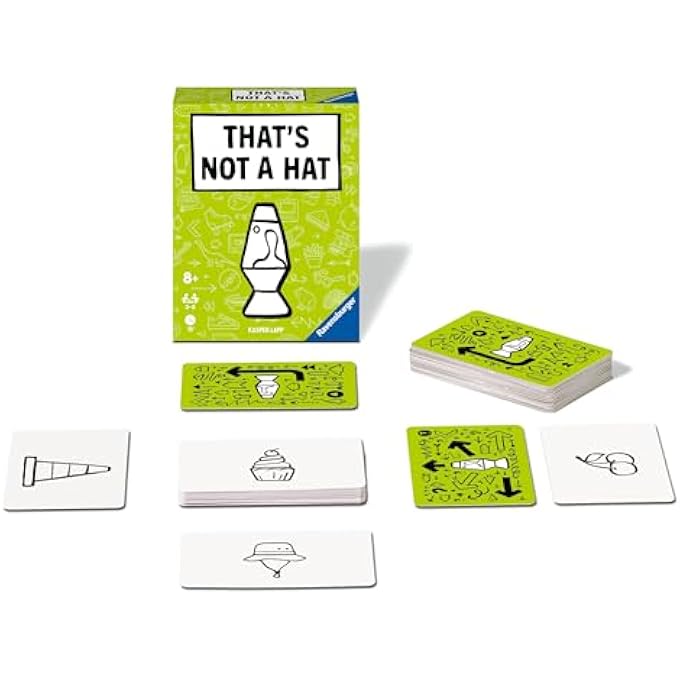 rayihni THATS NOT A HAT 2 POP CULTURE EDITION  BLUFF & MEMORY CARD GAME FOR 38 PLAYERS, AGES 899, INCLUDES 110 ILLUSTRATED CARDS & RULEBOOK, TRAVEL BOX | 22589‑7 - Image 3
